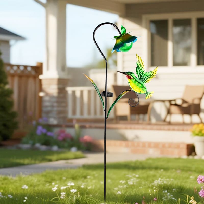 SM25368 Metal Hummingbird Solar Garden Stake Lights