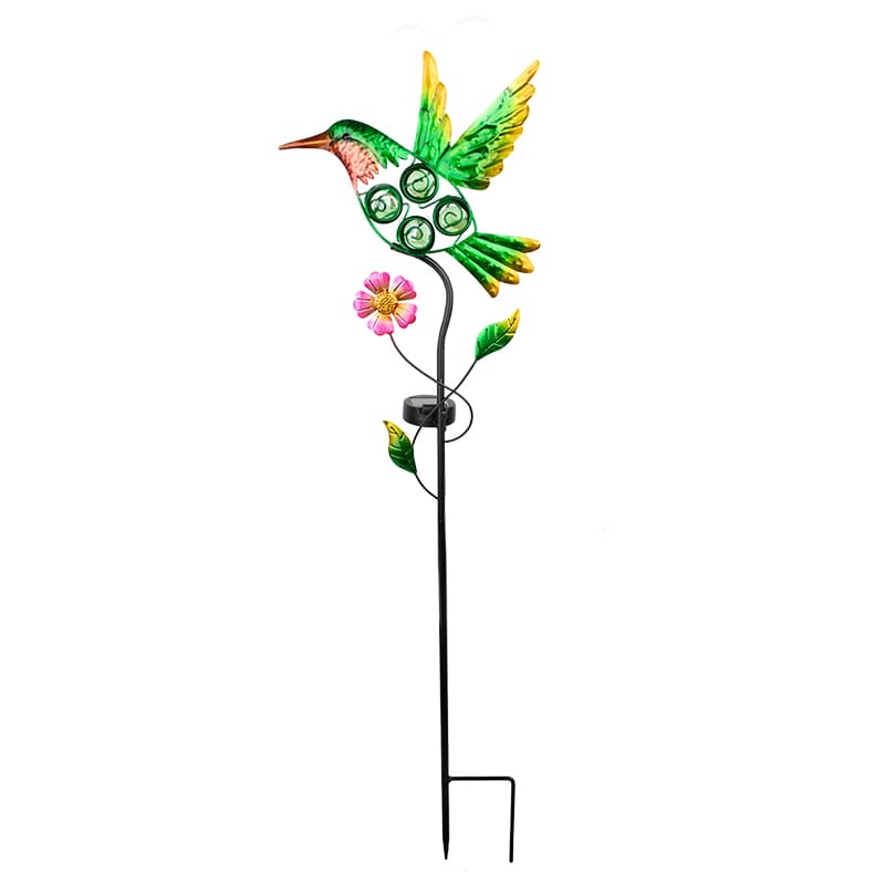 SM25370 Metal Hummingbird Solar Garden Stake Lights