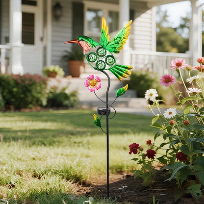 SM25370 Metal Hummingbird Solar Garden Stake Lights